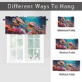 thumbnail image 6 of Sea Turtle Curtain Valance for Kitchen Nautical Ocean Undersea Animal Marine Life Plant Coral Seaweed Rod Pocket Valances for Bedroom Living Room Dining Room 54 by 18 in, 1 Panel, 6 of 6