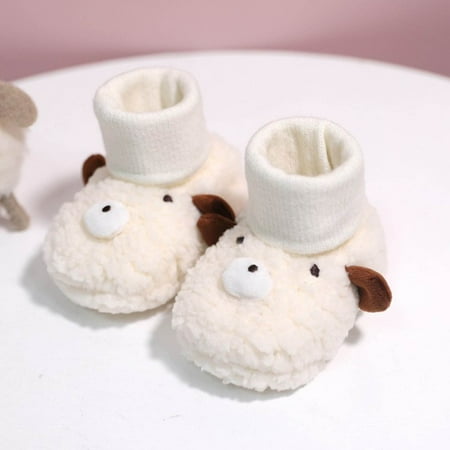 

Huilaibazo Winter Boys And Girls Sports Shoes Toddler Floor Shoes Non Slip Warm And Comfortable Cute Cartoon Sheep Bear Shape