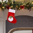 thumbnail image 1 of Large Festive Holiday Stocking Classic Santa Design for Seasonal Decorations and Storage, 1 of 5