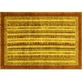 thumbnail image 1 of Ahgly Company Indoor Rectangle Abstract Yellow Modern Area Rugs, 3' x 5', 1 of 4