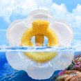 thumbnail image 3 of Anillo de natación de flor amarilla blanca 70*80cm anillo de piscina de círculo de natación de PVC flotante inflable brillante Inevent OD006797-00, 3 of 7