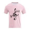 thumbnail image 5 of Bibifish Mens T-Shirts Loose Fit Crew Neck Music Note Print Tees Casual Daily Short Sleeve Tshirts, 5 of 5