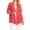 Medium Polka Red, variant on Women's Basic Short Sleeve Open Front Casual Comfy Office Work Wear Solid Cardigan