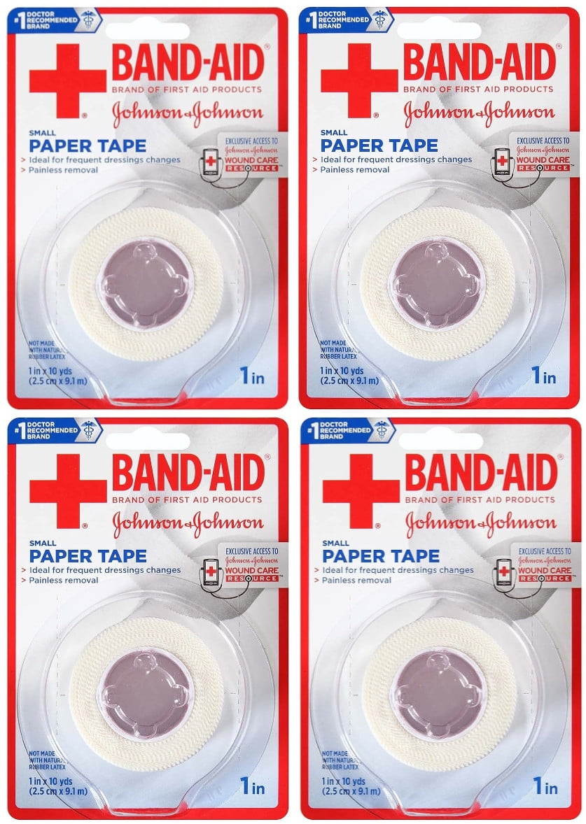 BandAid Brand First Aid HurtFree Medical Paper Tape, 1 in by 10 yd