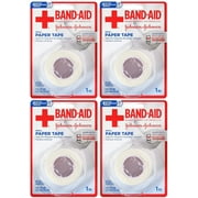 Band-Aid Brand First Aid Hurt-Free Medical Paper Tape, 1 in by 10 yd (Pack of 4)
