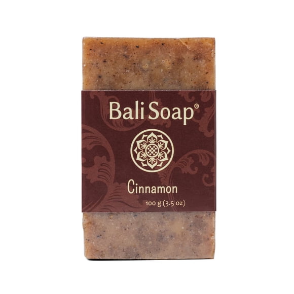 Jabón Bali – Jabón natural de canela – Jabón de barra para hombres y mujeres – Jabón de baño para cuerpo y cara – Jabón exfoliante vegano hecho a mano – Paquete de 6 3.5 oz cada uno