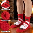 thumbnail image 2 of COOPLUS Mens Christmas Plush Fleece Socks with Non-Slip Grips Warm Cozy Winter Socks 5 Pairs, 2 of 10