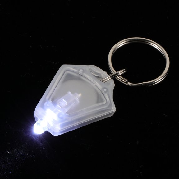 Small Gift Flash Plastic Keychain LED Lamp for Outdoor Transparent 5pcs