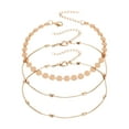 thumbnail image 1 of Women's Anklets 3 Layer Simplicity Beach Feet Jewelry for Fashion-Forward Individuals, 1 of 4