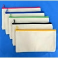 thumbnail image 3 of Casewin DIY Craft Bag, 10Pack 8.26*4.72 inch Canvas Pouch Zipper Bag Pen Pencil Case Cotton Invoice Pouch Bulk Cosmetic Bags for Makeup Travel Toiletry Storage, Multicolor, 3 of 5