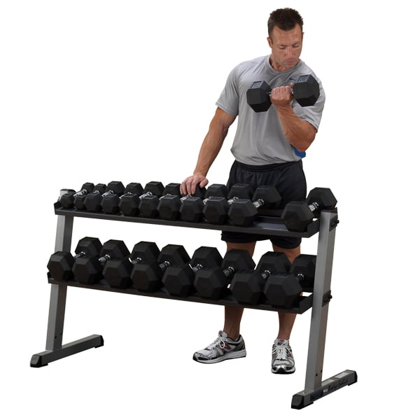 Two Tier Dumbbell Rack Weight Storage Exercise Fitness Home Gym Workout Training 