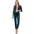 thumbnail image 3 of Cielo Women's 3/4 Sleeve Solid Open Front Cropped Bolero Shurug Light Cardigan, 3 of 5