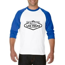 Artix - Mens Raglan Sleeve Baseball T-Shirts, up to Size 3XL - Welcome to Las Vegas Nevada