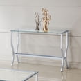 thumbnail image 2 of Saide Rectangular Glass Top Entryway Console Table Chrome, 2 of 6