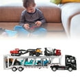 thumbnail image 3 of Camión de Transporte de Juguete de Aleacio 7 en 1, Modelo de Camión Portador Con Tracción Trasera, 6 Vehículos de Ingeniería de 12,6 Pulgadas, 3 of 7