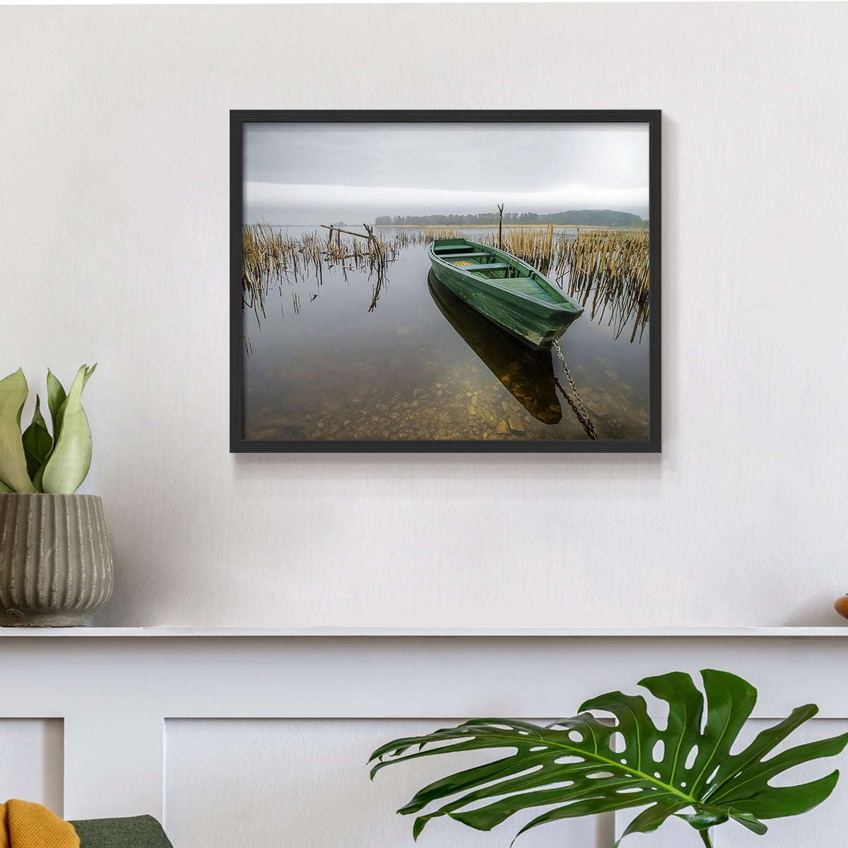 Green One by Mike Calascibetta - Restickable Framed Giclée Print