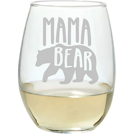 

23688 Mama Bear Stemless Wine Glass 17-ounce Clear