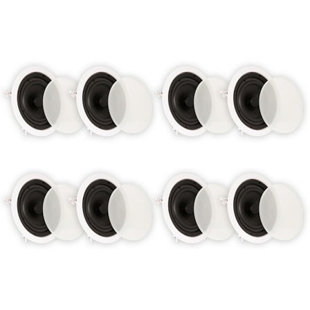 Theater Solutions TS65C In Ceiling 6.5" Speakers Surround Sound Home Theater 4 Pair Pack