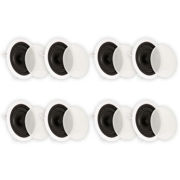 Theater Solutions TS65C In Ceiling 6.5" Speakers Surround Sound Home Theater 4 Pair Pack