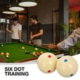 thumbnail image 3 of OUNONA 2pcs Cue Ball With Dots White Resin Durable Craftsmanship for Game Room, 3 of 8