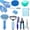 Blue, variant on Electric Hot Pot with Steamer for 1-2 People, Nonstick Mini Cooker for Rice Soup Pasta