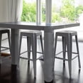 thumbnail image 5 of Set De 2 Bancos Alpes Metal Gris Cocina Comedor Moderno, 5 of 5
