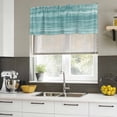 thumbnail image 4 of 2 Pack Valances for Window, Duck Green Short Curtains for Kitchen Bedroom Living Room, Vintage Modern Abstract Art Ombre Rod Pocket Small Window Treatment Valance Drapes 54 x 18 Inch, 4 of 8