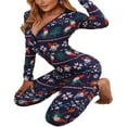 thumbnail image 3 of Combinaison Pyjama pour Femmes Christmas Cartoon une-Pièce de Nuit, 3 of 6