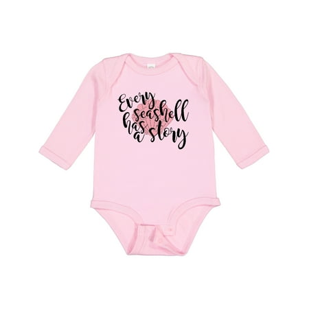 

Inktastic Every Seashell Has a Story Gift Baby Boy or Baby Girl Long Sleeve Bodysuit