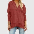 thumbnail image 2 of Fewfanhot Sweatshirt for Women Oversized Hoodies Fleece Button Neck Hooded Tops Casual Pullover Tunics Winter Outfits 2025, 2 of 6