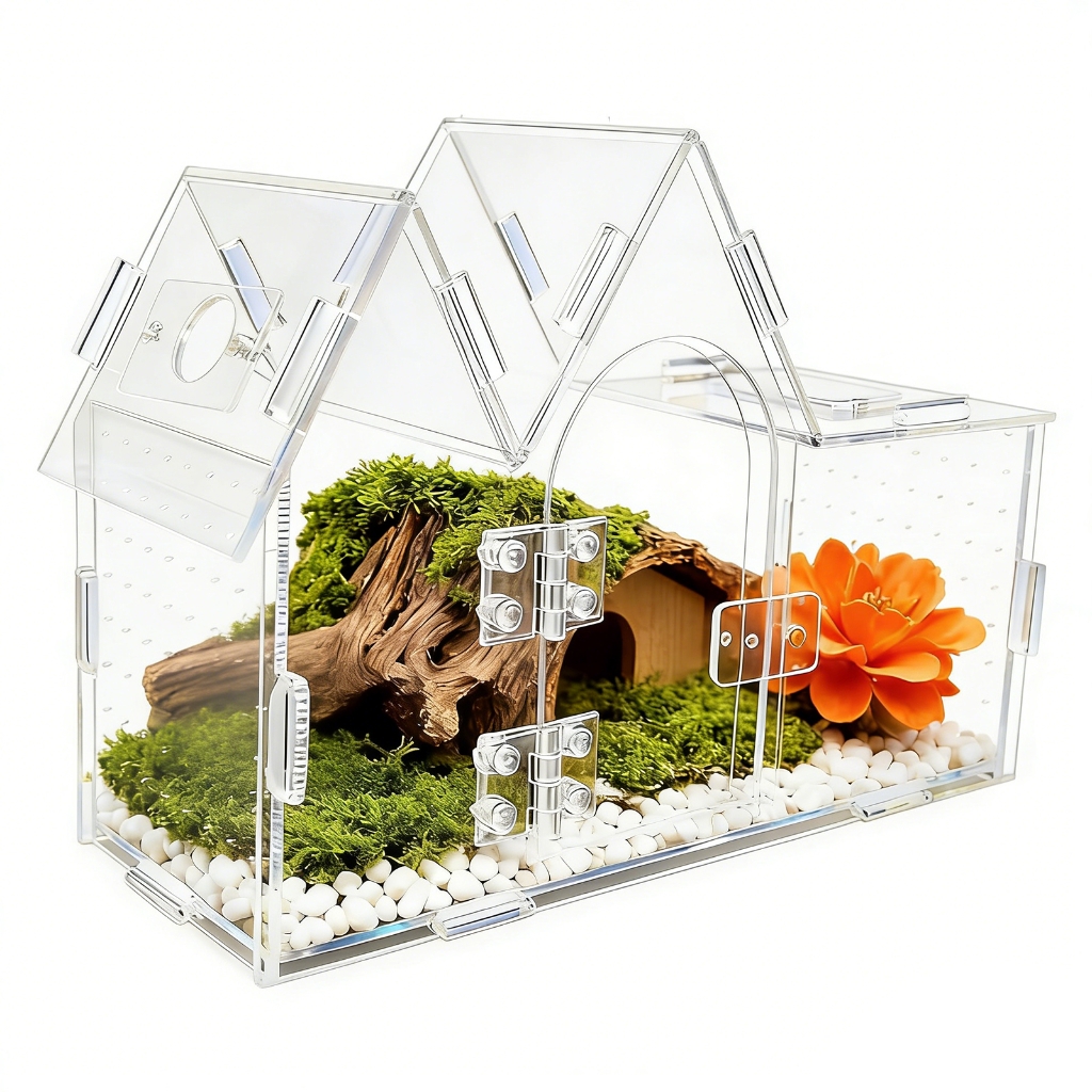 Zilla, Micro Habitat Reptile Terrarium, Small Acrylic, Locking