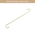 thumbnail image 3 of Uxcell 4Pcs 19.7 Inch Flat S Hooks Hanging Hook for Home Kitchen Storage, 7.6mm Gold, 3 of 6