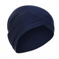 thumbnail image 4 of Women Solid India Hat Muslim Ruffle Cancer Chemo Beanie Turban Wrap Scarf Cap, 4 of 9
