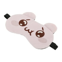Unique Bargains 1 Pc Pink Cartoon Cute Sleep Mask Soft Eye Shade Cover for Travel for Rest