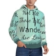 thumbnail image 2 of Goofa Not All Those Who Wander Are Lost1 for Men's Hooded Sweatshirt - Lightweight Pullover Hoodie with Kangaroo Pocket, Perfect for Everyday Wear-XX-Large, 2 of 7