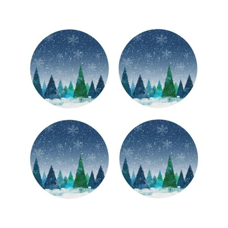 

Leather Coasters with Heat-resistant for Drinks Christmas Trees (2) -标题2 Round Shape