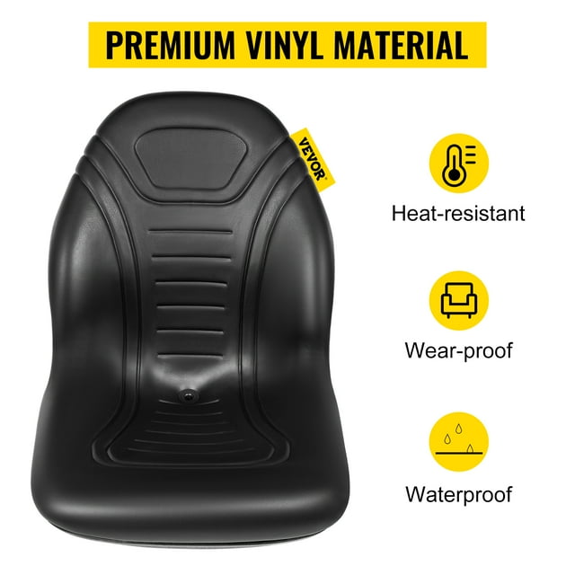 Asiento de tractor VEVOR 2 unidades vinilo negro respaldo alto