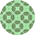 thumbnail image 1 of Ahgly Company Machine Washable Indoor Square Transitional Light Green Area Rugs, 3' Square, 1 of 7