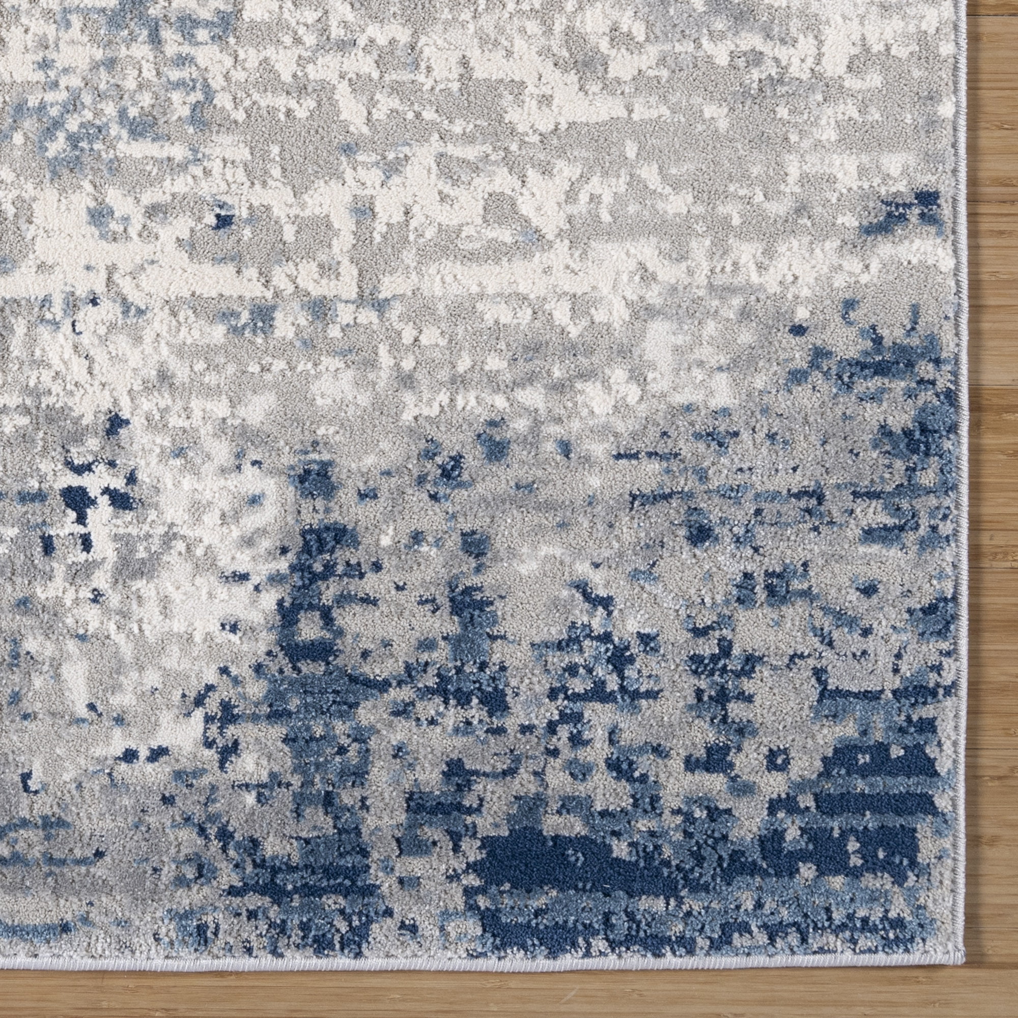 Gertmenian Eden Afina Polyester Blue Non-Slip Abstract Indoor Area Rug, 6x9