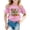Pink, variant on Miaoju Girl Shirts Trendy Crewneck 3d Prints Short Sleeve T-Shirt Funny Holiday Shirts Clothes for Girls