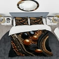 thumbnail image 2 of Designart "Sunburst Geode in Black and Orange Citrine I" Stone Geode Bedding Covert Set - Landscapes Black Traditional Bed Set With 2 Shams, 2 of 5