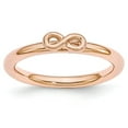 thumbnail image 2 of Sterling Silver Pink-Plated Infinity Symbol Ring, 2 of 7