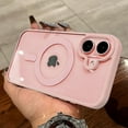 thumbnail image 1 of Shockproof Magnetic Clear Phone Case For iPhone 16 15 14 13 12 11 Pro Max Plus Magsafe Wireless Charge Acrylic Hard pink Cover Pink For iPhone 13, 1 of 6