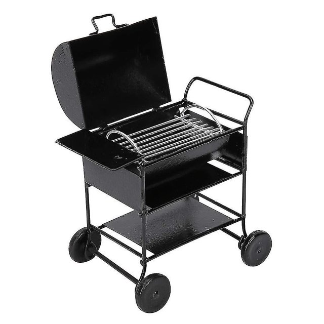 Dollhouse Bbq Rack, 1:12 Doll House Accessories Mini Bbq Rack Handcart Kitchen Simulation Ornament Decor Toys For Kids