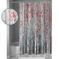 thumbnail image 4 of Pink Teal Forest Waterproof Fabric Shower Curtain, Modern Oil Painting Art Shower Curtain for Bathroom Curtains Bathtubs Hotel Washable Shower Curtains with 12 Hooks Standard 66x72, 4 of 6