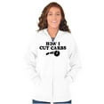 thumbnail image 4 of How Cut Carbs Cutter Foodie Pizza Zip Up Hoodie Men's Women's Brisco Brands L, 4 of 6