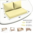 thumbnail image 2 of Kimunuk Outdoor Loveseat Cushion Set, 46" x 26" x 5" Waterproof Patio Furniture Cushions for Couch Bench Swing, Light Yellow, 2 of 6