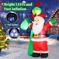 thumbnail image 7 of GOOSH Christmas Inflatables 8.2 FT Santa Claus inflatable with LED Lights, Giant blow up Santa Claus Standing under Green Lighthouse, Outdoor Christmas Decorations Santa Inflatables for Xmas Holiday, 7 of 7