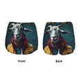 thumbnail image 3 of Salouo Surrealist Goat Print Women's 2 in 1 Running Shorts Double-Layer Shorts Athletic Workout Gym Yoga Shorts Running Shorts for Women-Large, 3 of 7