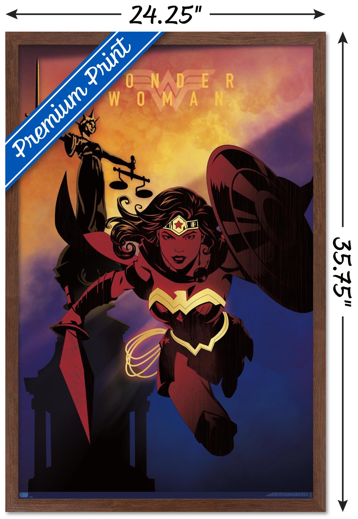DC Comics: Dark Artistic - Wonder Woman Wall Poster, 22.375" x 34" Framed